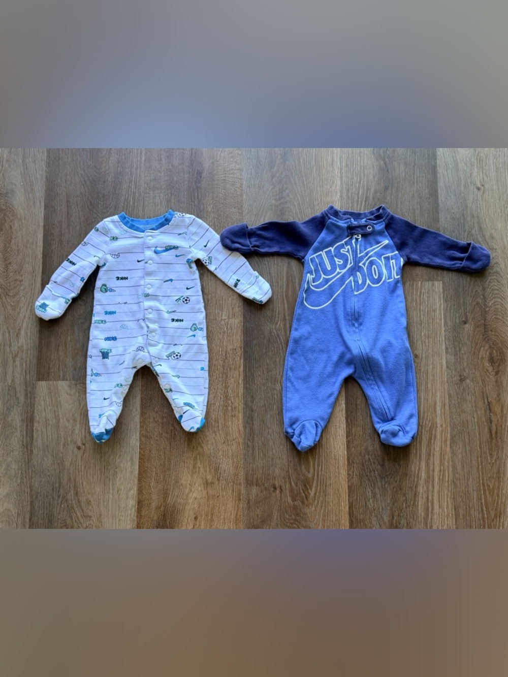 NIKE | Baby Sleepers | Newborn | 2 Piece Set | Footed Pajamas | Bundle